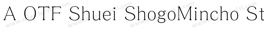 A OTF Shuei ShogoMincho Std字体转换
